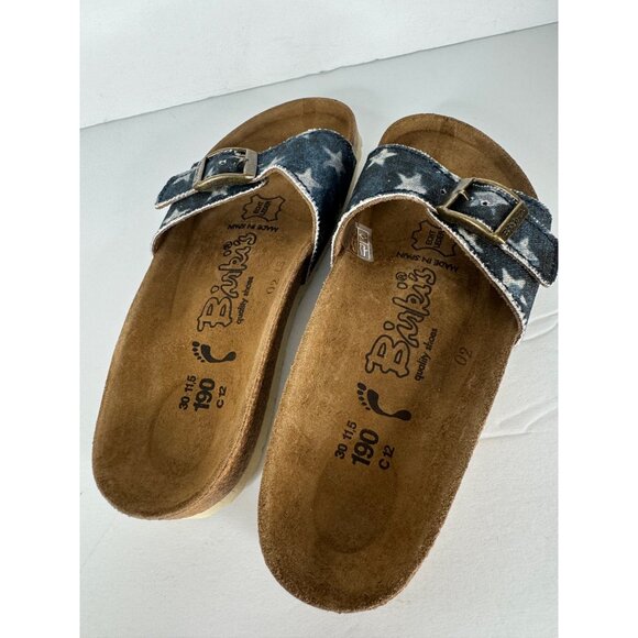 Birkenstock Birki’s Girls Madrid Sandals Canvas Stars EU 30 (US 12 Kids) America - Picture 3 of 6